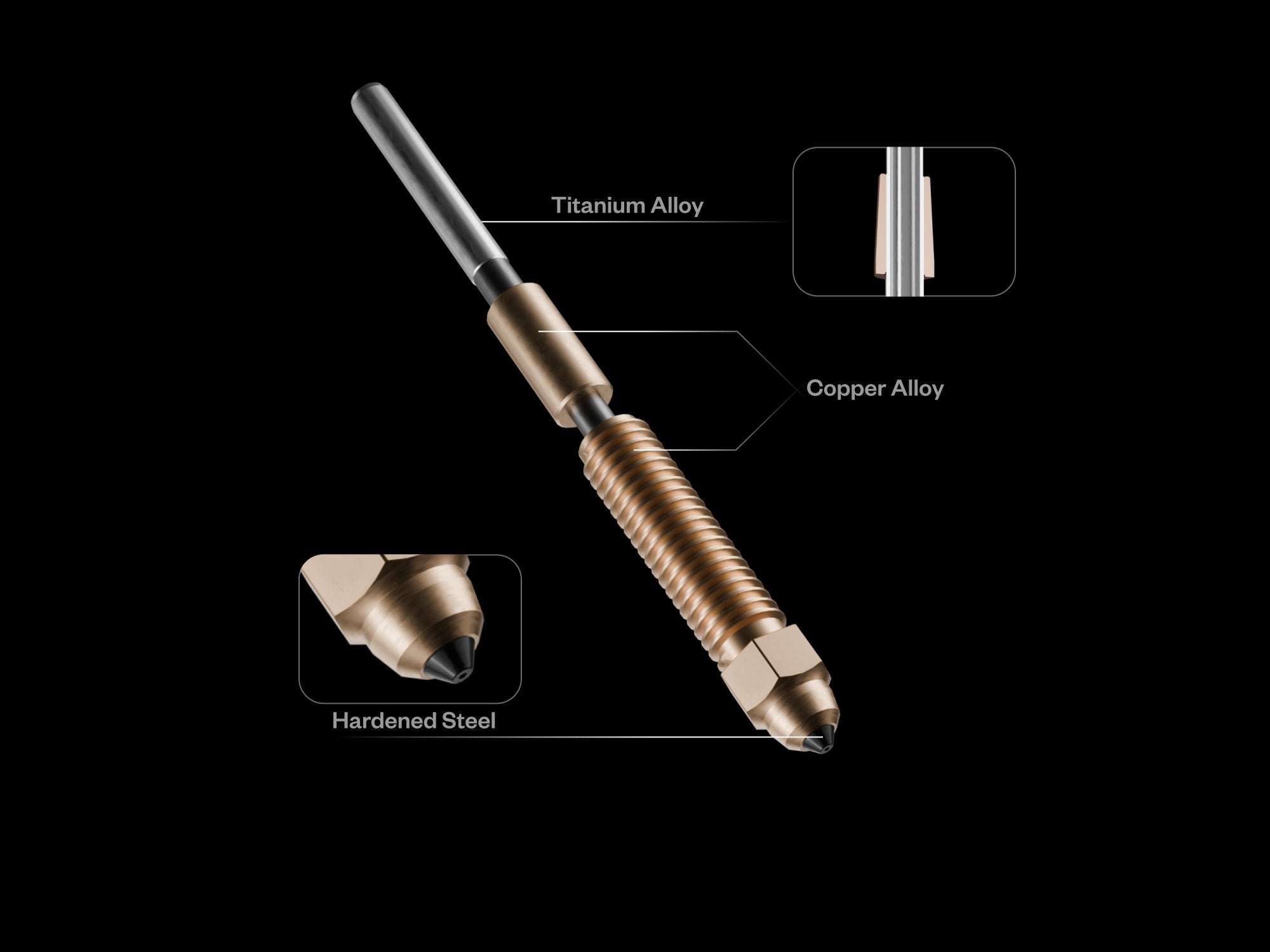 Phaetus EndCoat K1 Unicorn Nozzle with Integrated Heat Break Compatible