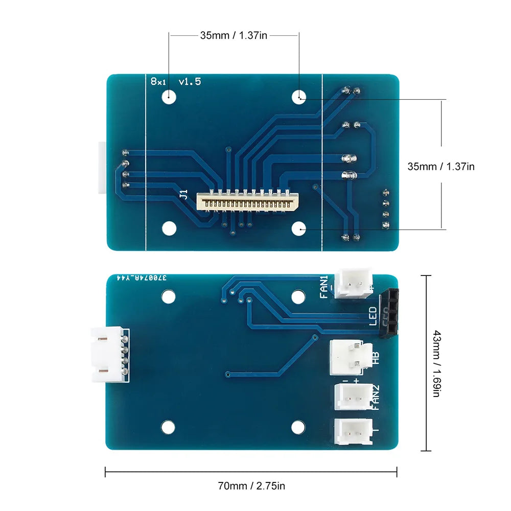 Artillery Sidewinder X1 Replacement Extruder PCB + Ribbon Cable