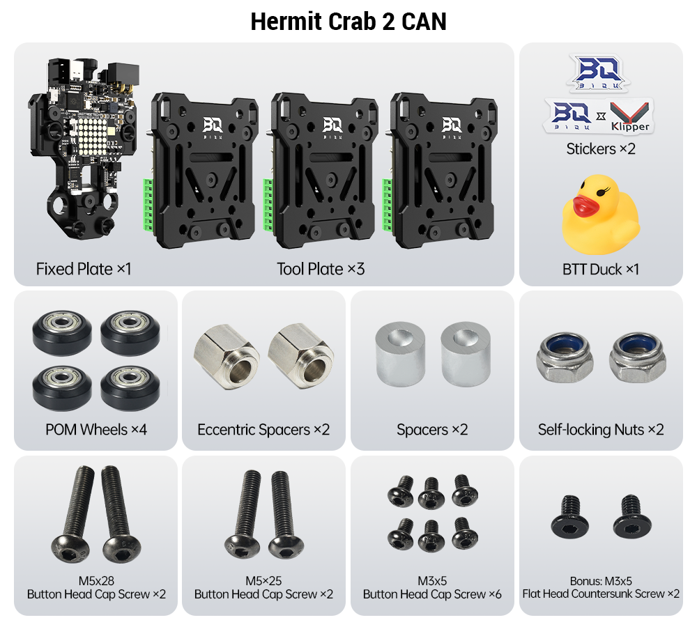 BIQU Hermit Crab V2.0 Quick Change Extruder Hotend Tool for 3D Printing