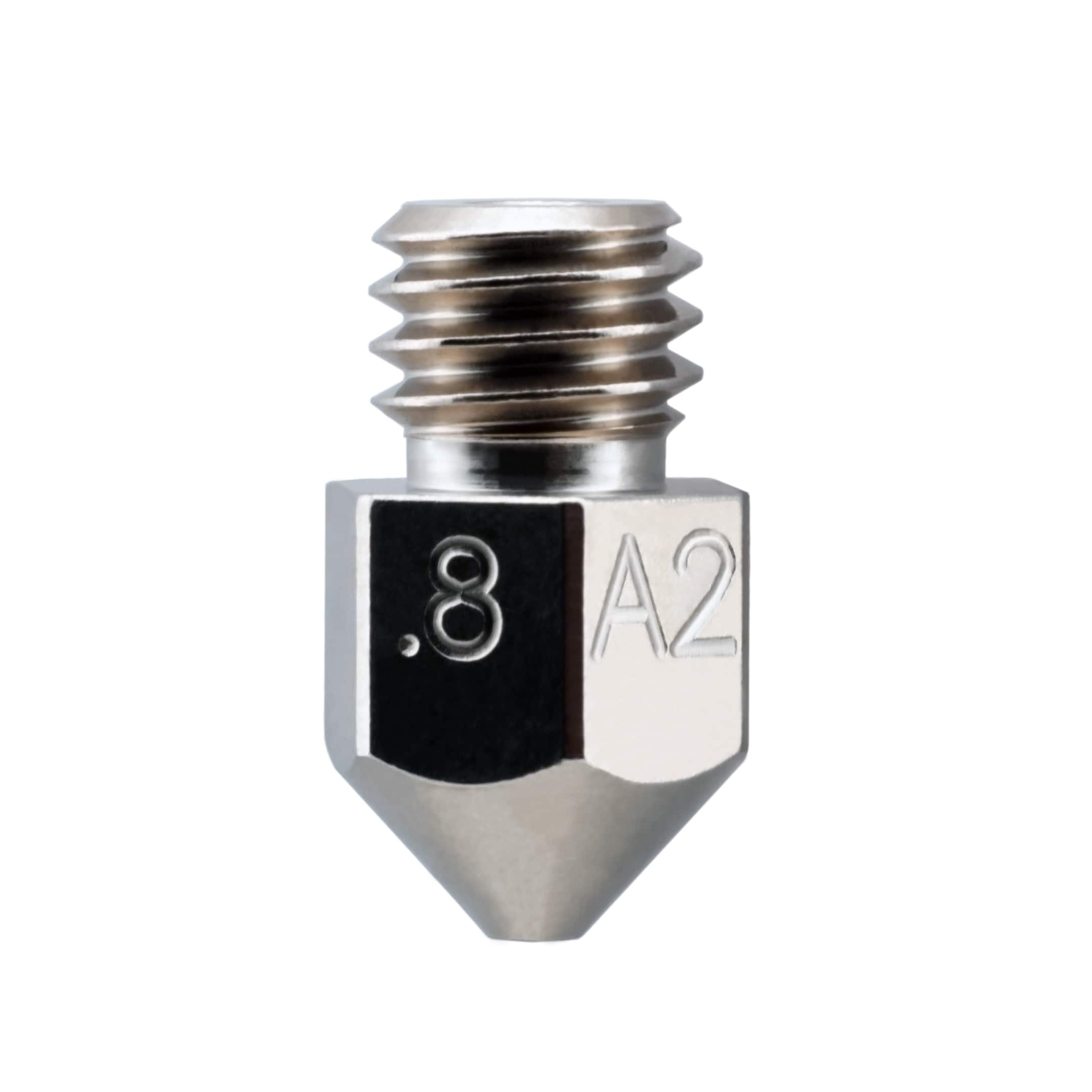 Micro Swiss A2 Hardened Steel Nozzle for MK8 (CR10 / Ender / Tornado / MakerBot)