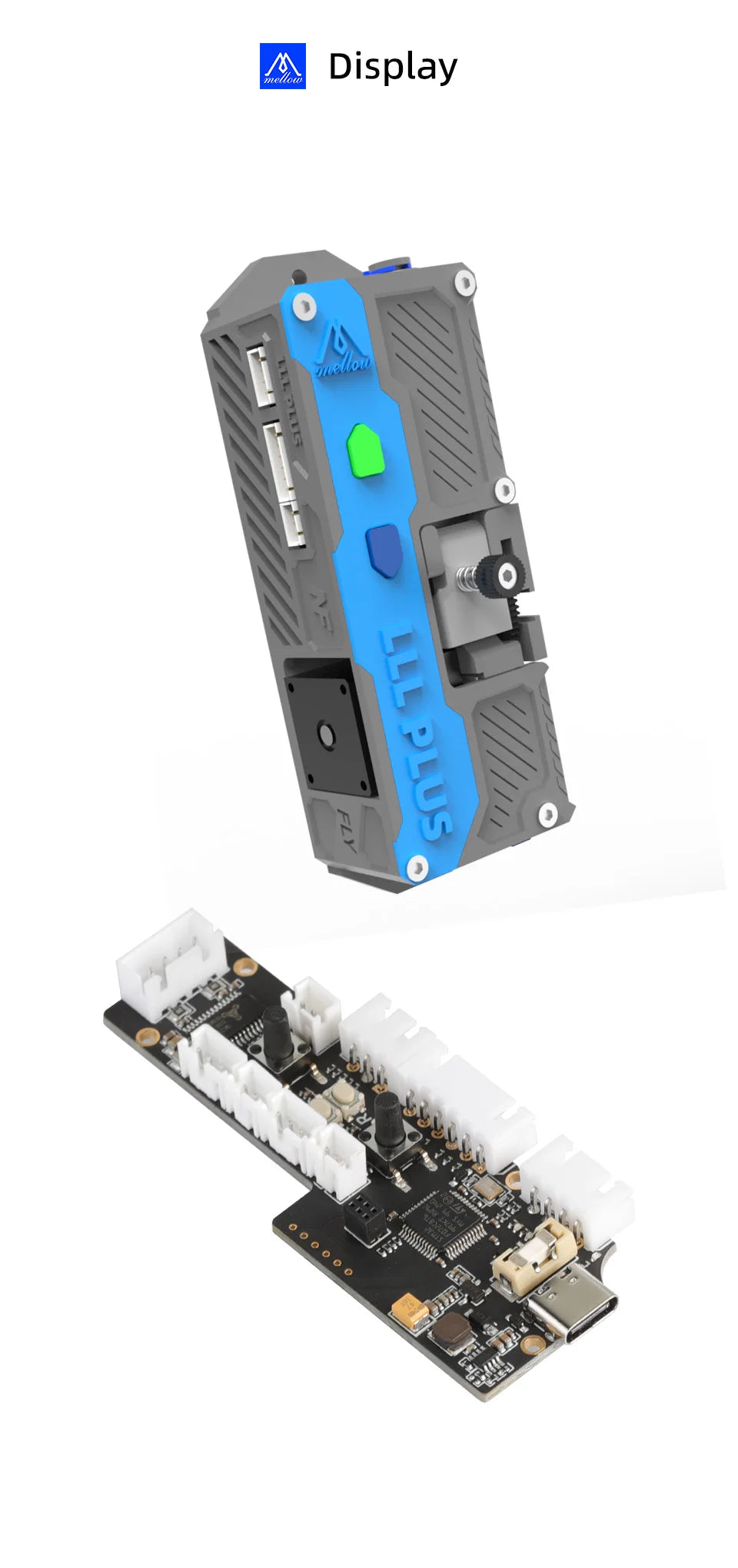 LLL hardware components on a white background