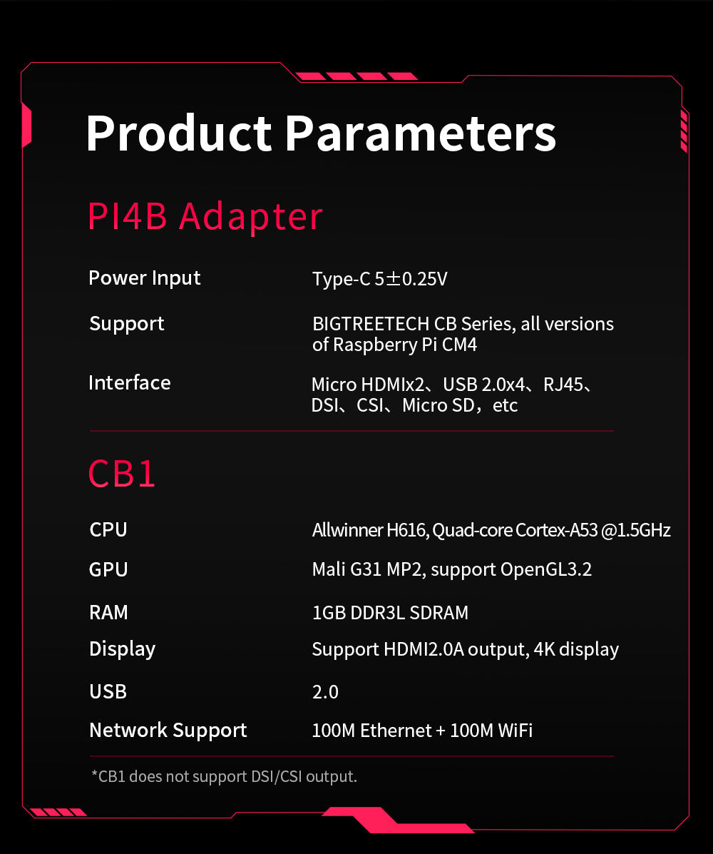 Bigtreetech CB1 eMMc - Alternative to Raspberry PI CM4