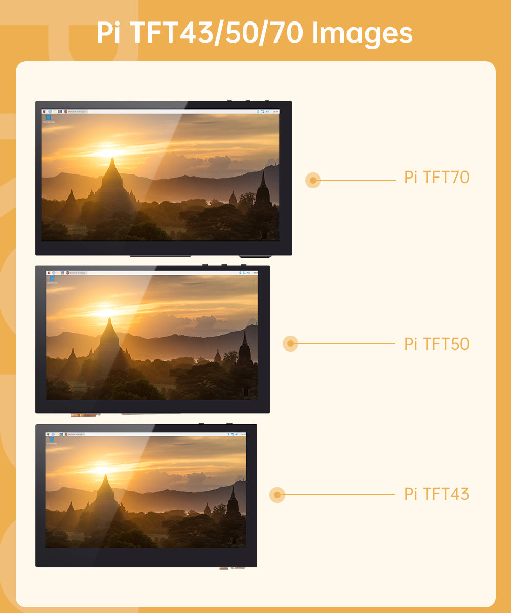 BTT PI TFT43 / TFT50 / TFT70 V2.1 with Touch Screen PI TFT