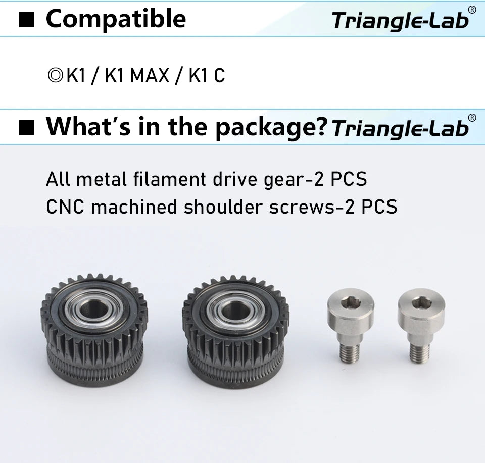 Trianglelab K1C/K1/K1 Max Metal Extruder Gear