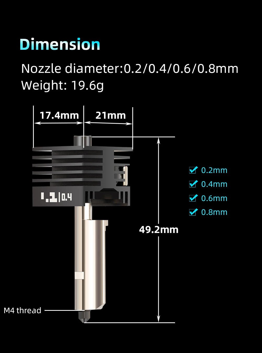 Bambu labs H2D hot end Kit (TZ Nozzle) by Trianglelab - 0.6mm - TL - TZ - H2D - H - 06 - DREMC STORE