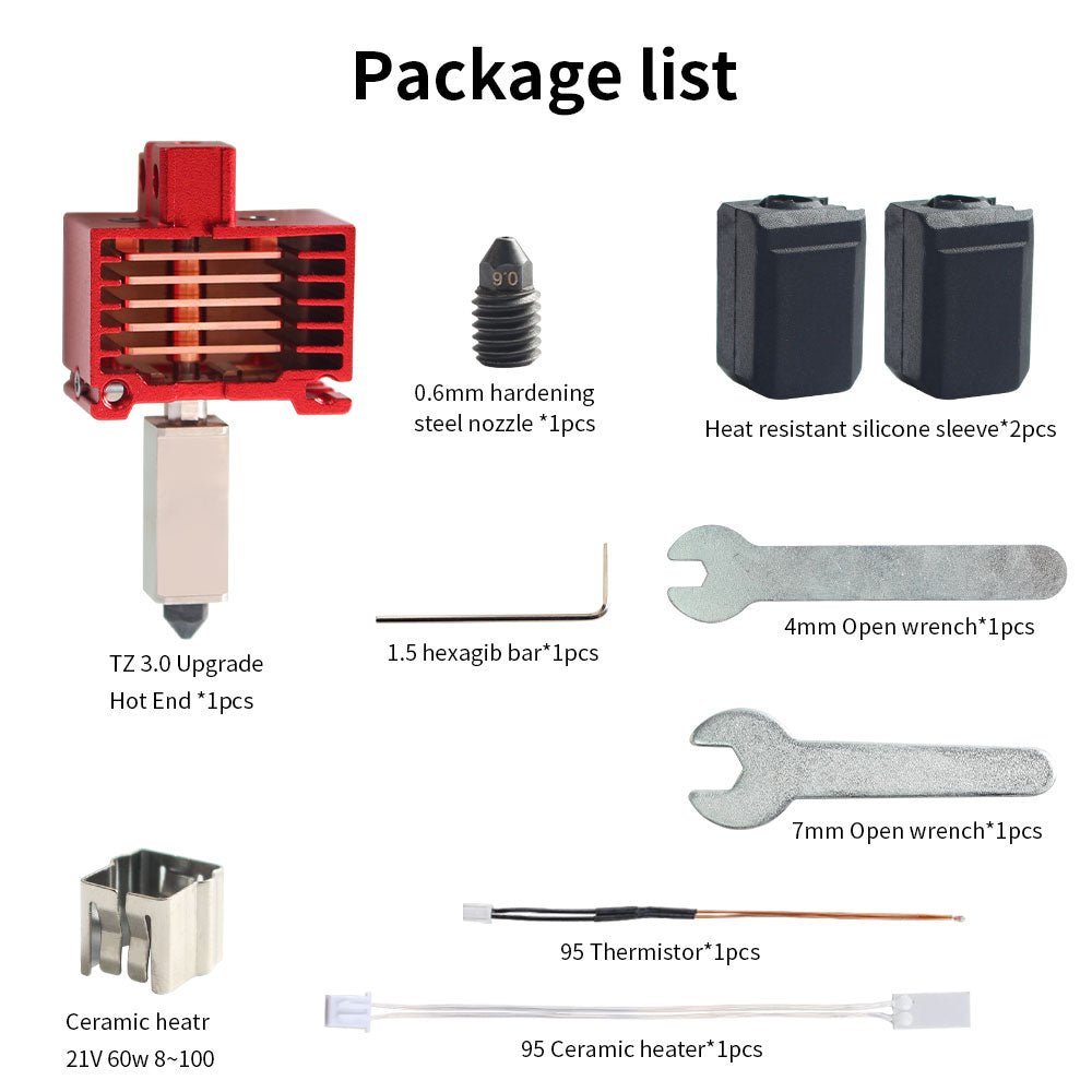 Bambu Labs Hotend Upgrade TZ 3.0 For Bambu Labs X1 / P1P Comptaible - For X1 Series - F - TZ3 - X1 - DREMC STORE