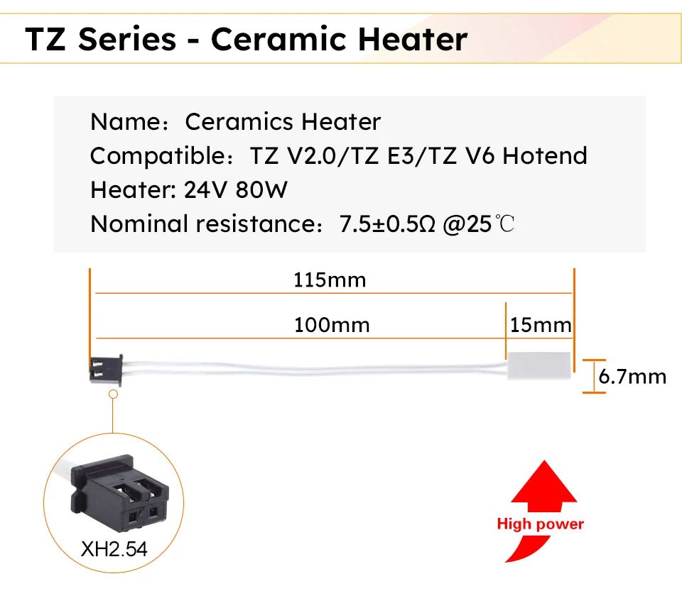 Bambu Style TZ Series 80 Watts Heater Only - 86648745 - DREMC STORE