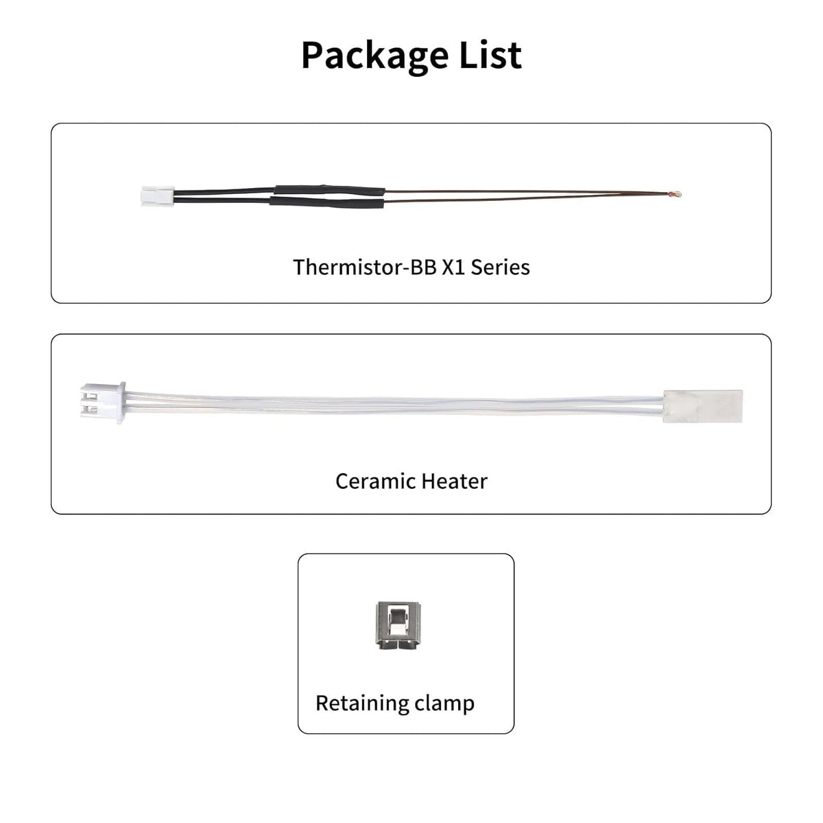 Bambu X1 Series Ceramic Heater & Thermistors - 80117673 - DREMC STORE 3D Printing Supplies