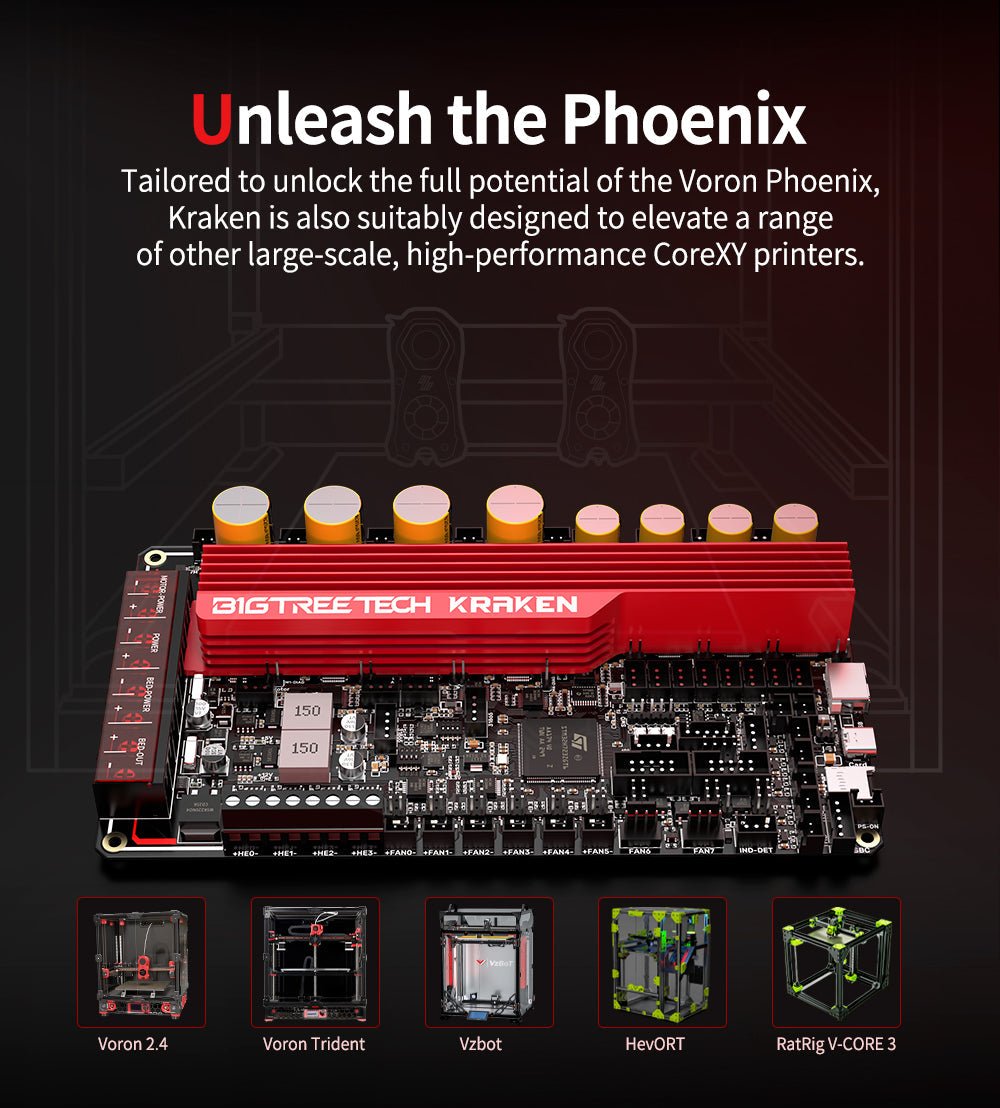 Bigtreetech Kraken - High Current Stepper 8 Axis Motherboard - 1020000456 - DREMC STORE