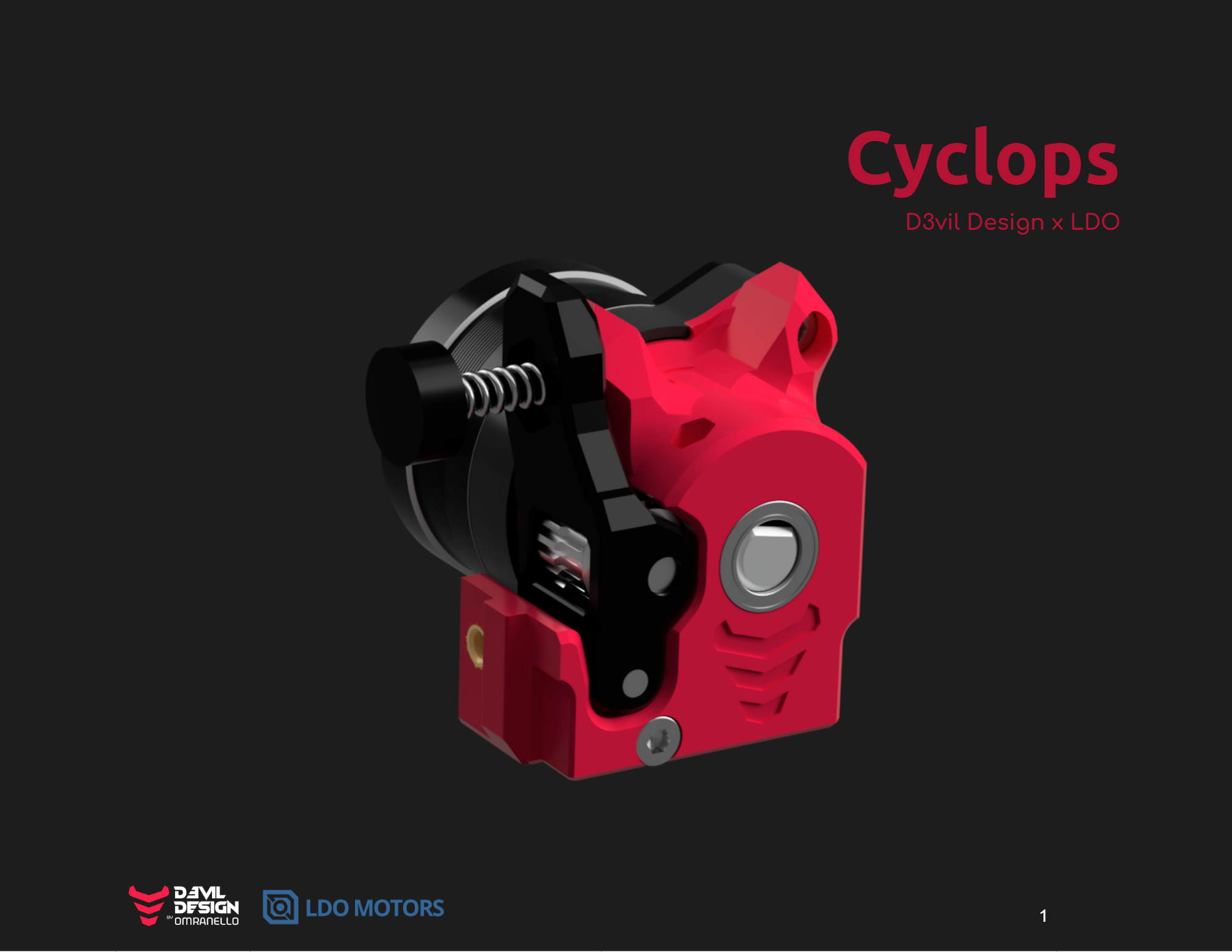 D3vil Design X Triangle Lab Cyclops DLC Gears Extruder Kit