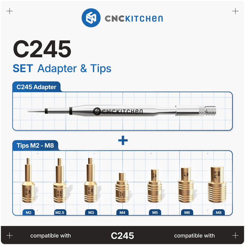CNC Kitchen C245 Heat Insert Installation Tips Set