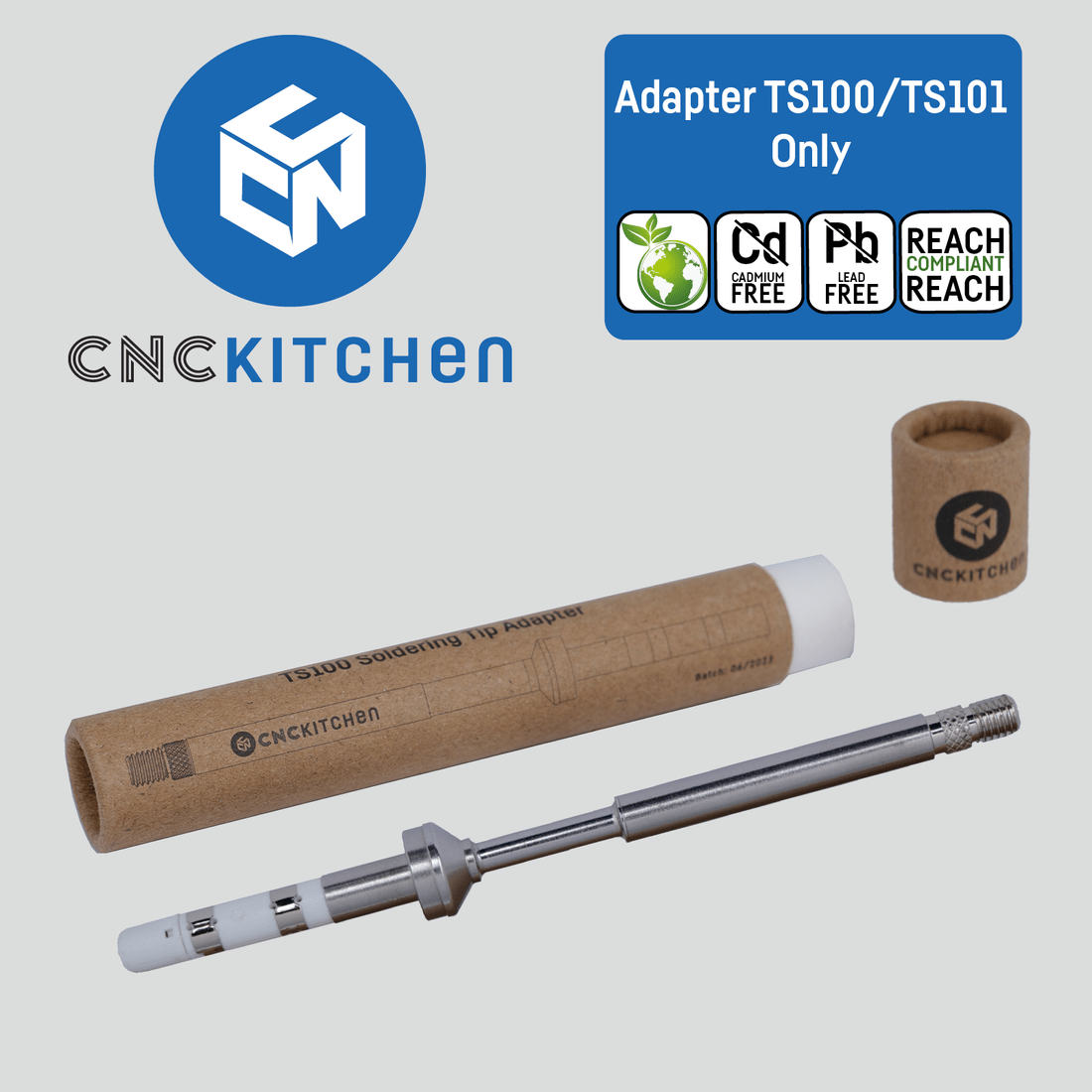 CNC Kitchen Soldering Tips Spares - TS100/101 Soldering Adapter Only - 4262391010082 - DREMC STORE