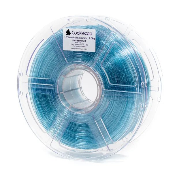 Cookiecad Glittery Filament PETG Filament 1.75mm - 1kg - Blue Star Stuff - petg-blue-star-stuff - DREMC STORE 3D Printing Supplies