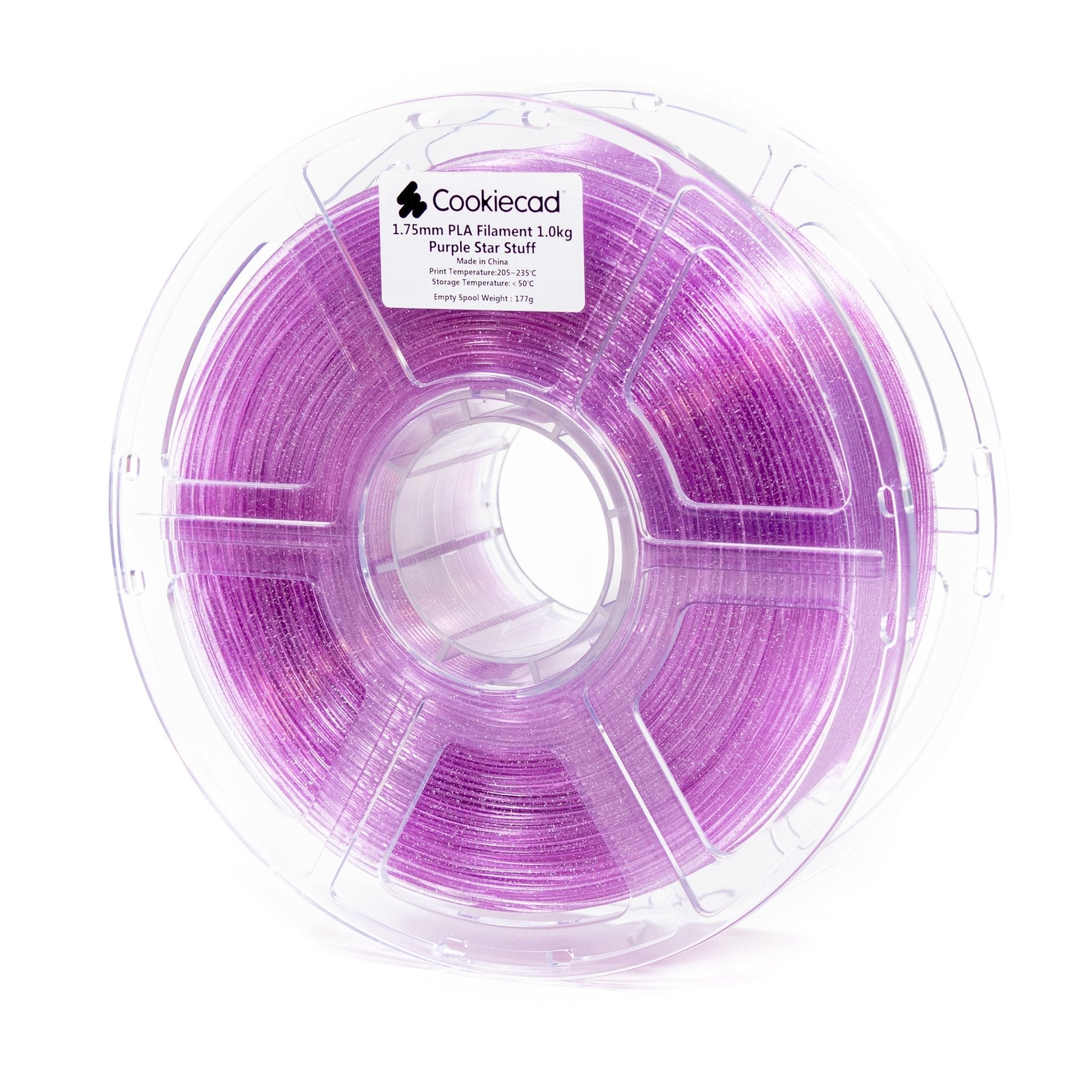 Cookiecad Glittery Filament PLA Filament 1.75mm - 1kg - Purple Star Stuff - pla - purple - star - stuff - DREMC STORE