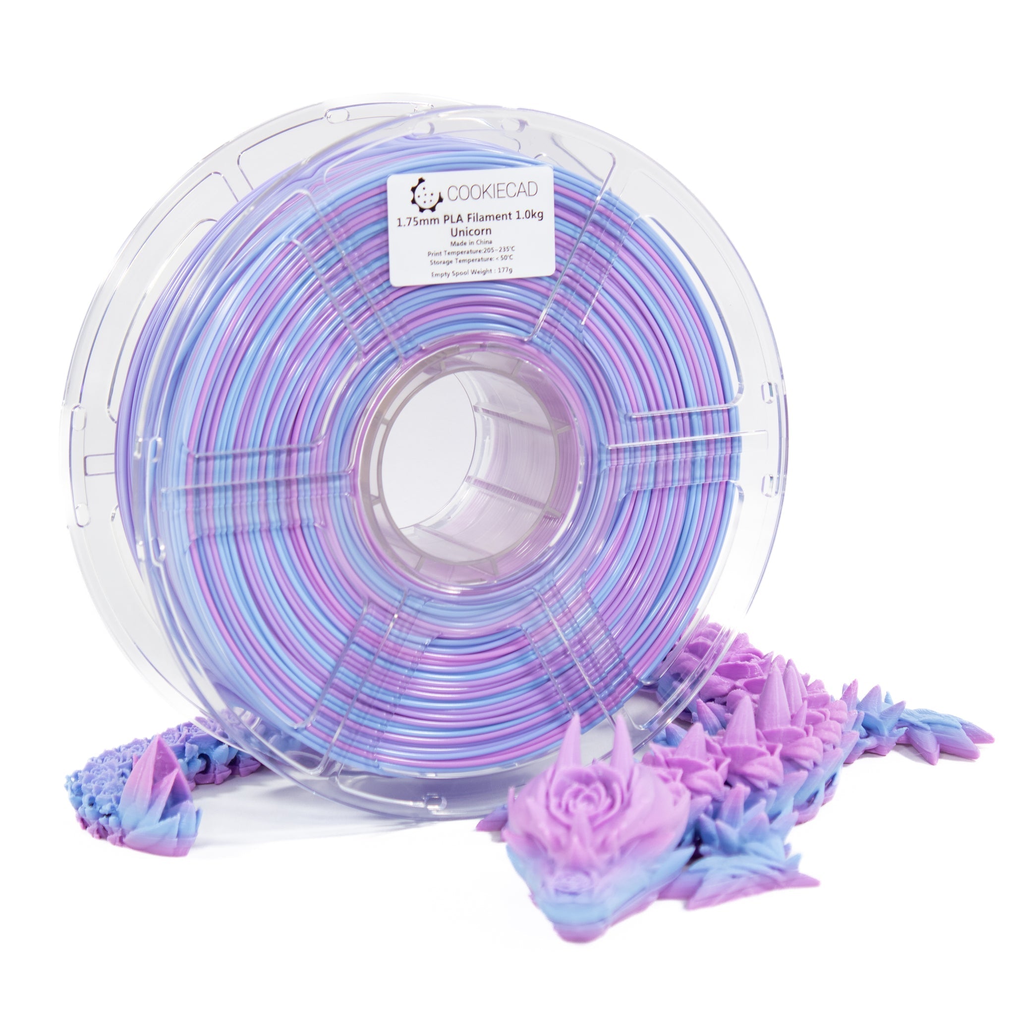 Cookiecad PLA Gradient Filament 1.75mm 1kg - Unicorn (pink → blue → purple) - X002ROCMFT - DREMC STORE