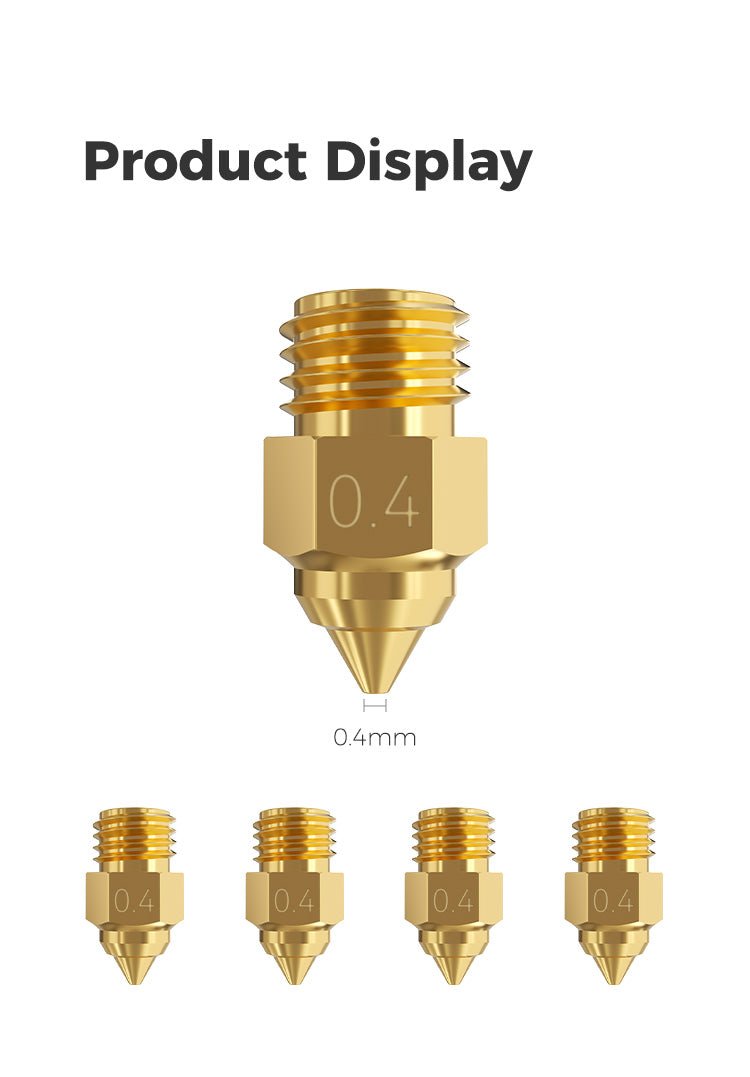 Creality Ender 5 Max Nozzle - Brass 0.4mm (4pc) - 4004020073 - DREMC STORE