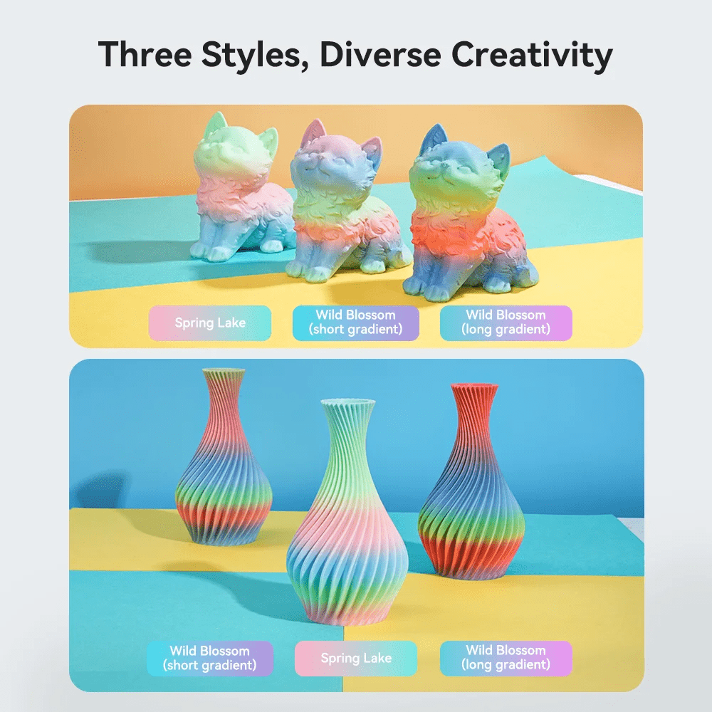 Creality Hyper Rainbow PLA 3D Printing Filament 1kg - Wild Blossom Short - 3301010425 - DREMC STORE