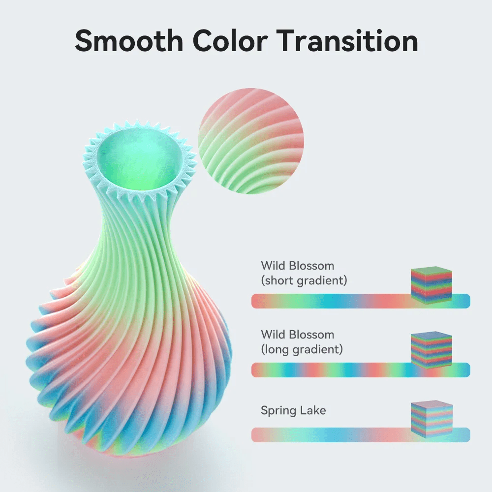 Creality Hyper Rainbow PLA 3D Printing Filament 1kg - Wild Blossom Short - 3301010425 - DREMC STORE