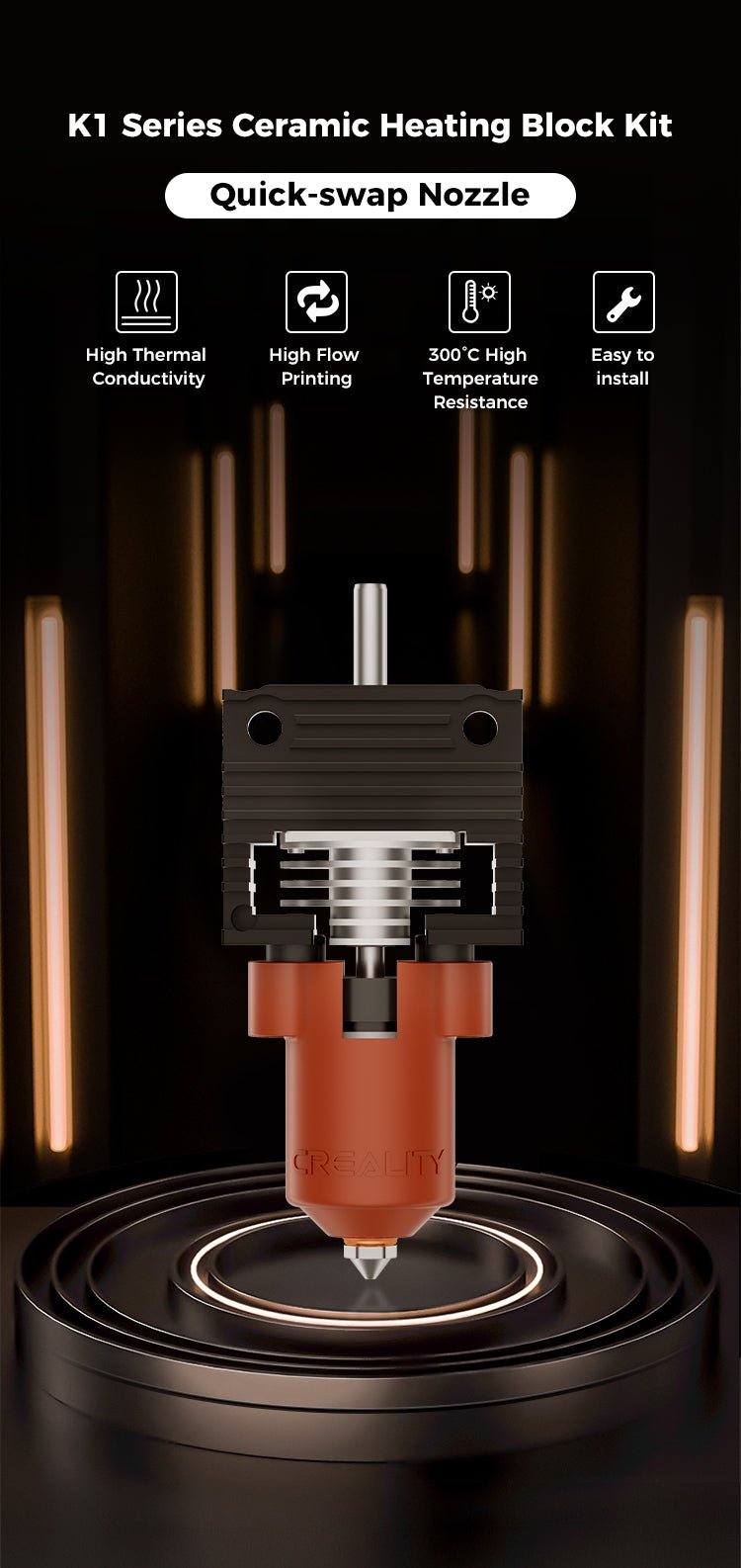Creality K1 Max/K1C (2025) Complete Hotend (with Heat Sink) - 4001030146 - DREMC STORE