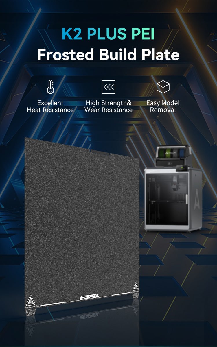Creality K2 Plus Textured PEI Build Plate 370x370mm - Texture PEI - 4004090129 - DREMC STORE