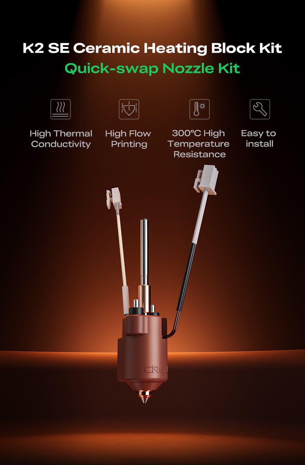 Creality K2 SE OEM Ceramic Hotend Kit - 4001030160 - DREMC STORE