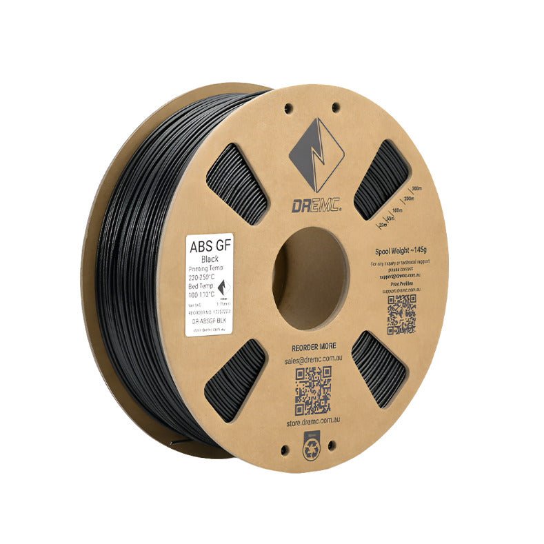 DREMC ABS GF Glass Fibre Filament 1.75mm 1kg - Black - DR - ABSGF - BLK - DREMC STORE