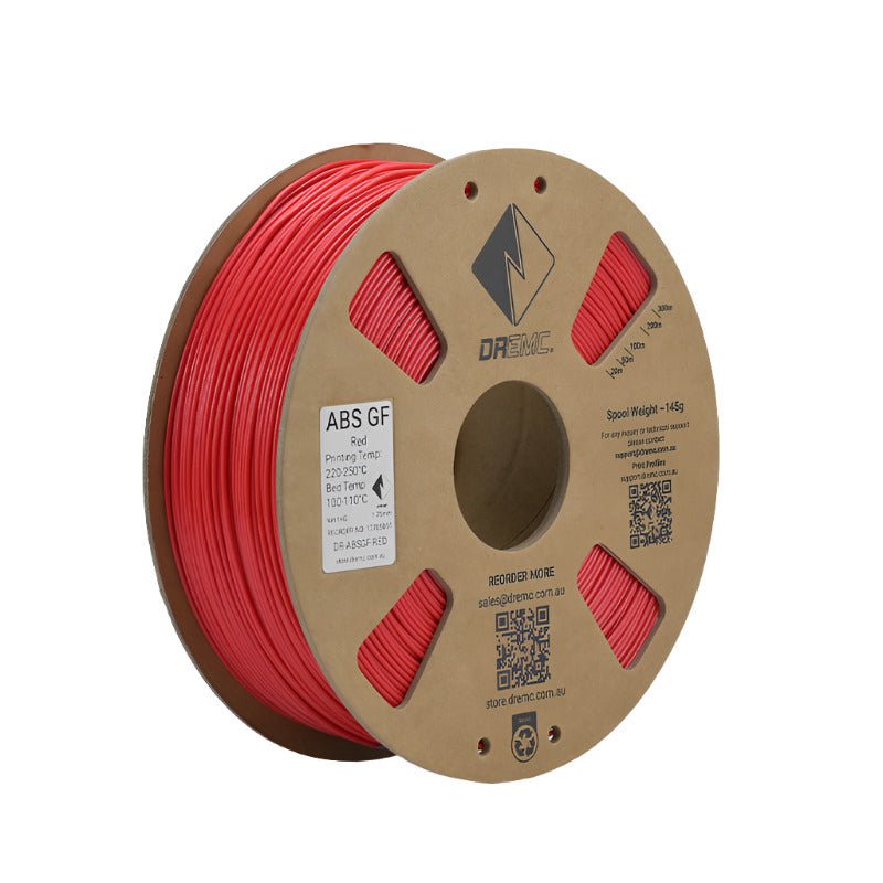 DREMC ABS GF Glass Fibre Filament 1.75mm 1kg - Red - DR - ABSGF - RED - DREMC STORE