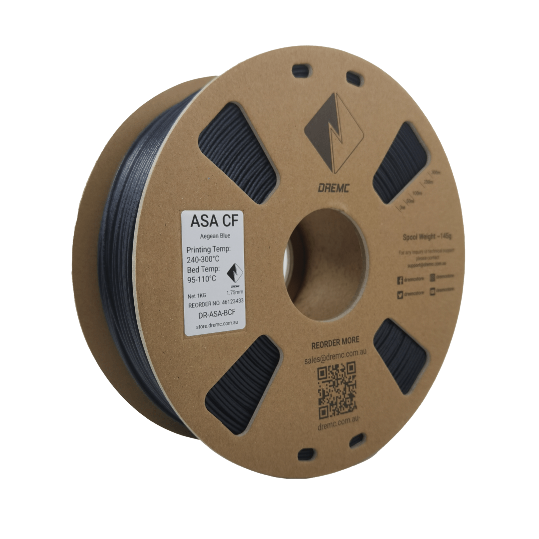 DREMC ASA CF Carbon Fibre Filament 1.75mm 1kg - Aegean Blue - DR - ASA - BCF - DREMC STORE