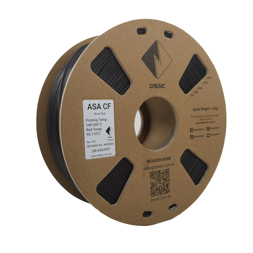 DREMC ASA CF Carbon Fibre Filament 1.75mm 1kg - Brick Red - DR - ASA - RCF - DREMC STORE
