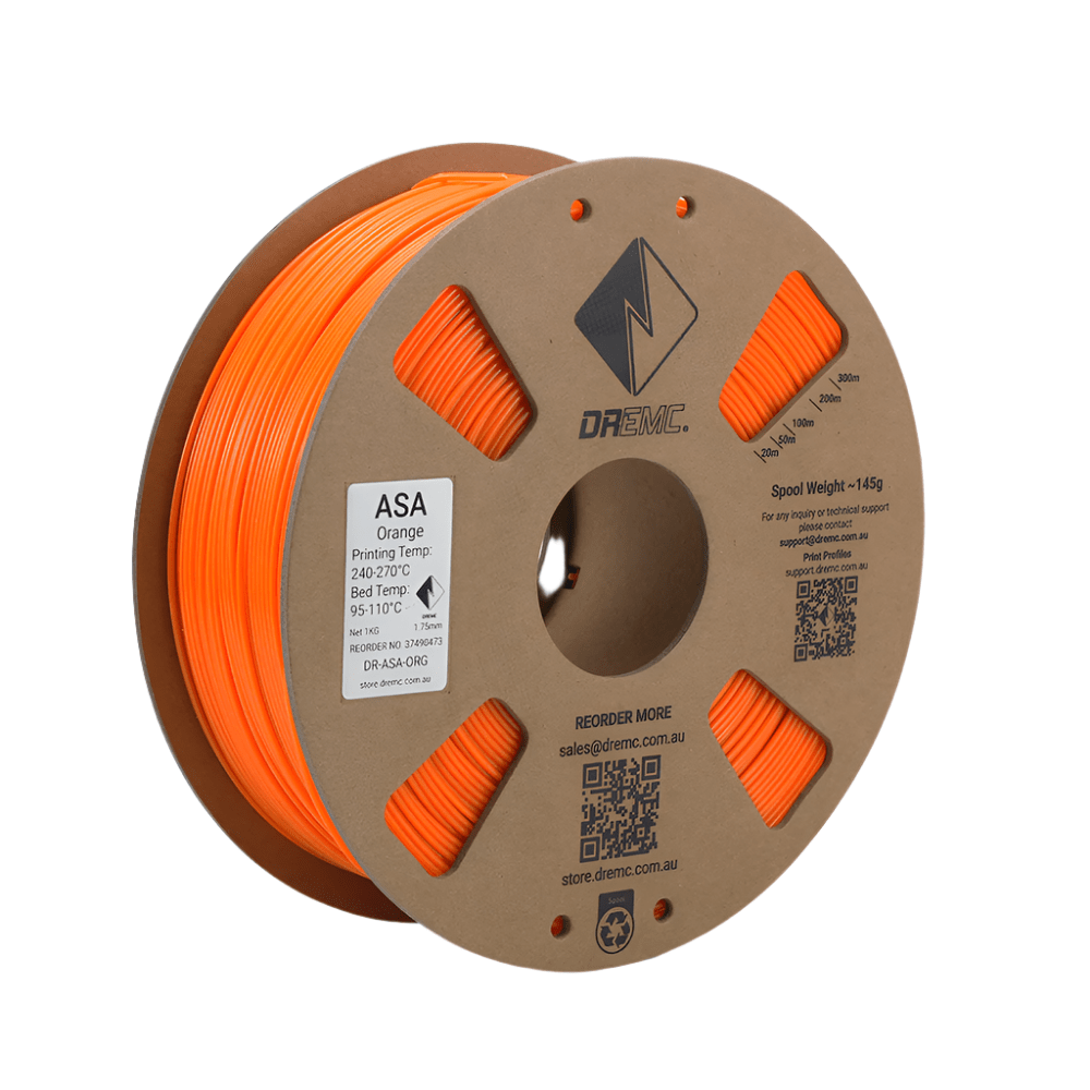 DREMC ASA Filament 1.75mm 1kg - Orange - DR - ASA - ORG - DREMC STORE