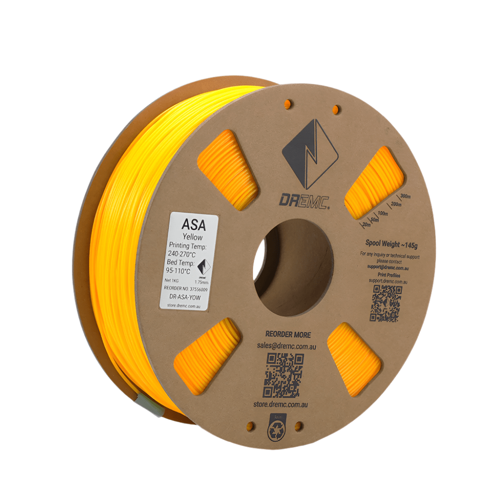 DREMC ASA Filament 1.75mm 1kg - Yellow - DR - ASA - YOW - DREMC STORE