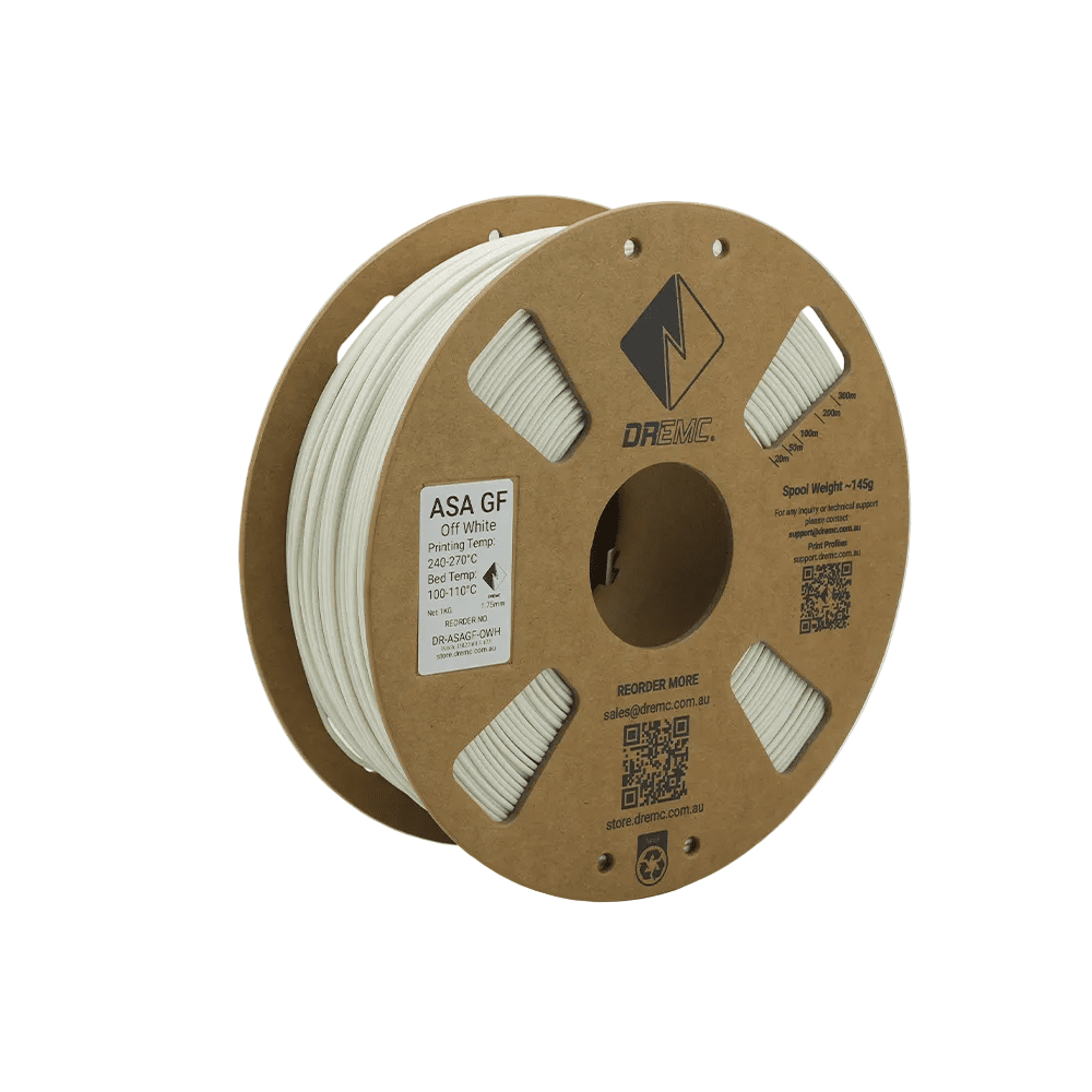 DREMC ASA GF Glass Fibre Filament 1.75mm 1kg - Off White - DR-ASAGF-OWH - DREMC STORE