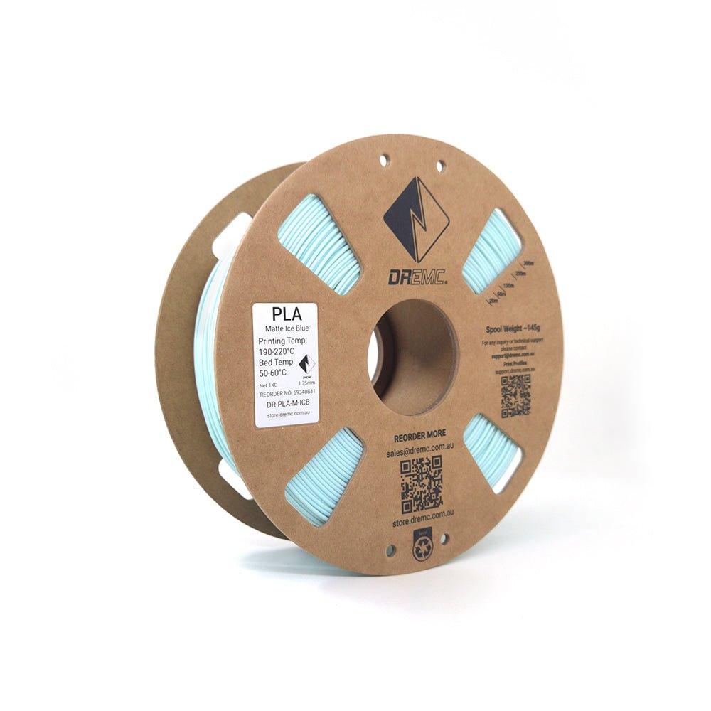 DREMC Matte PLA Filament 1.75mm 1kg - Ice Blue - DR - PLA - M - ICB - DREMC STORE