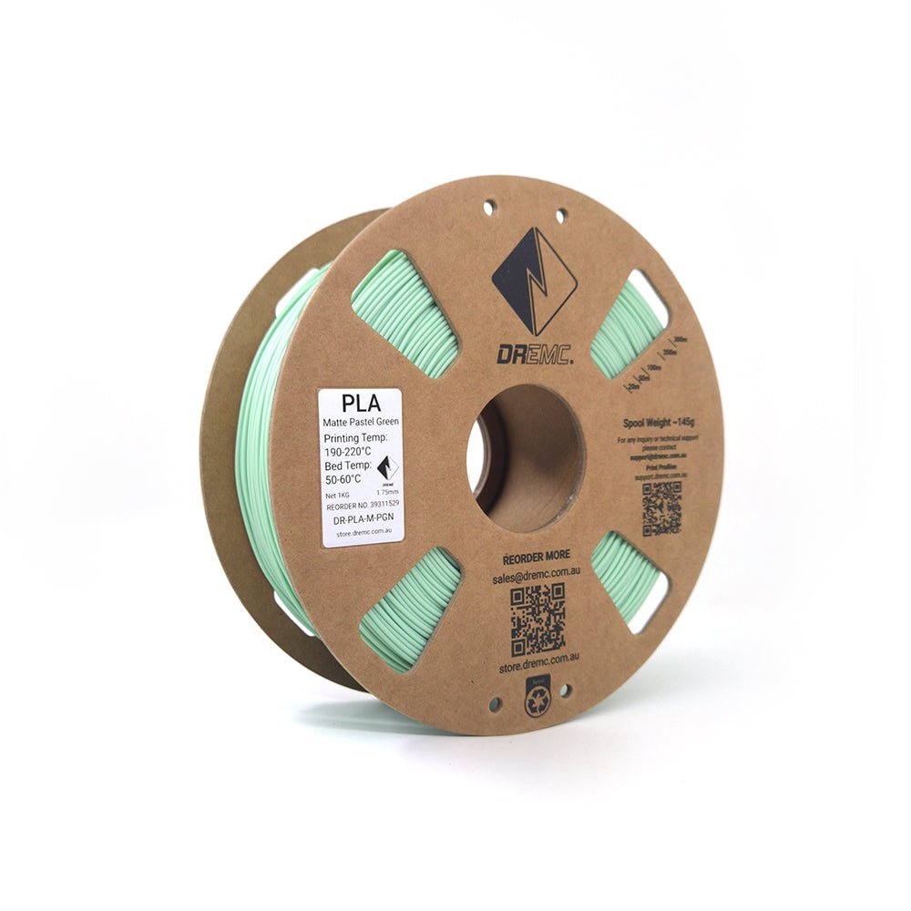 DREMC Matte PLA Filament 1.75mm 1kg - Pastel Green - DR - PLA - M - PGN - DREMC STORE