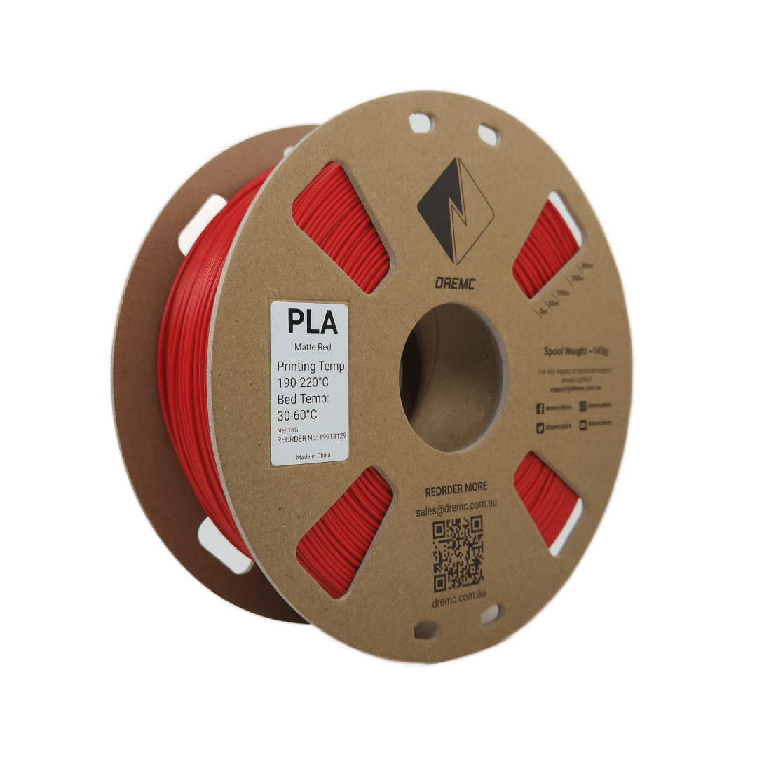 DREMC Matte PLA Filament 1.75mm 1kg - Red - DR - PLA - M - RED - DREMC STORE