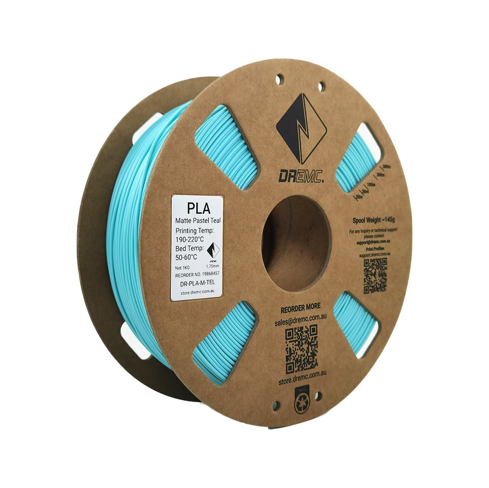 DREMC Matte PLA Filament 1.75mm 1kg - Pastel Teal - DR - PLA - M - TEL - DREMC STORE