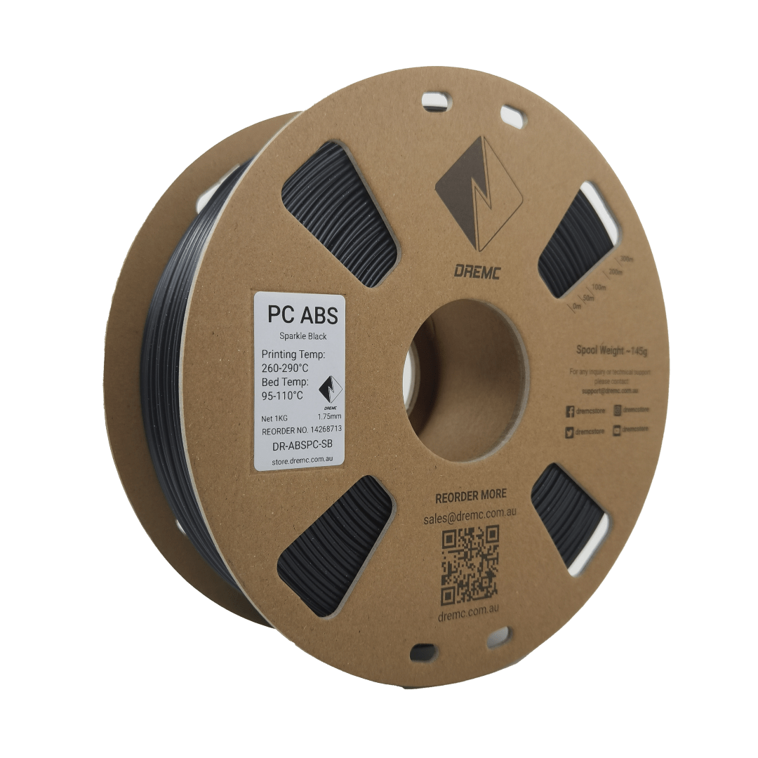 DREMC PC ABS Filament 1.75mm 1kg - Sparkle Black - DR - ABSPC - SB - DREMC STORE