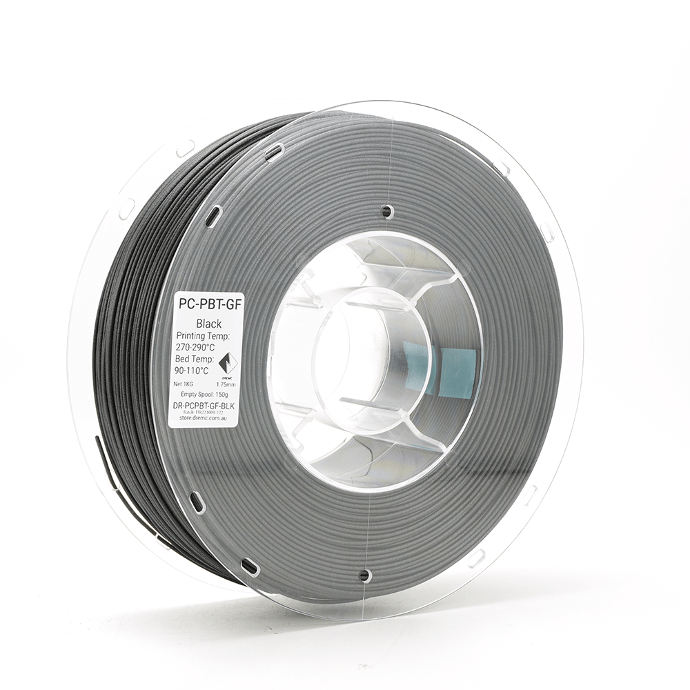 DREMC PC PBT GF Glass Fibre Filament 1.75mm 1kg - Black - DR-PCPBT-GF-BLK - DREMC STORE