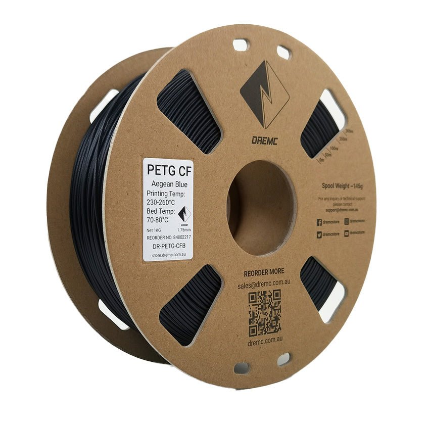 DREMC PETG CF Carbon Fibre Filament 1.75mm 1kg - Aegean Blue - DR - PETG - CFB - DREMC STORE