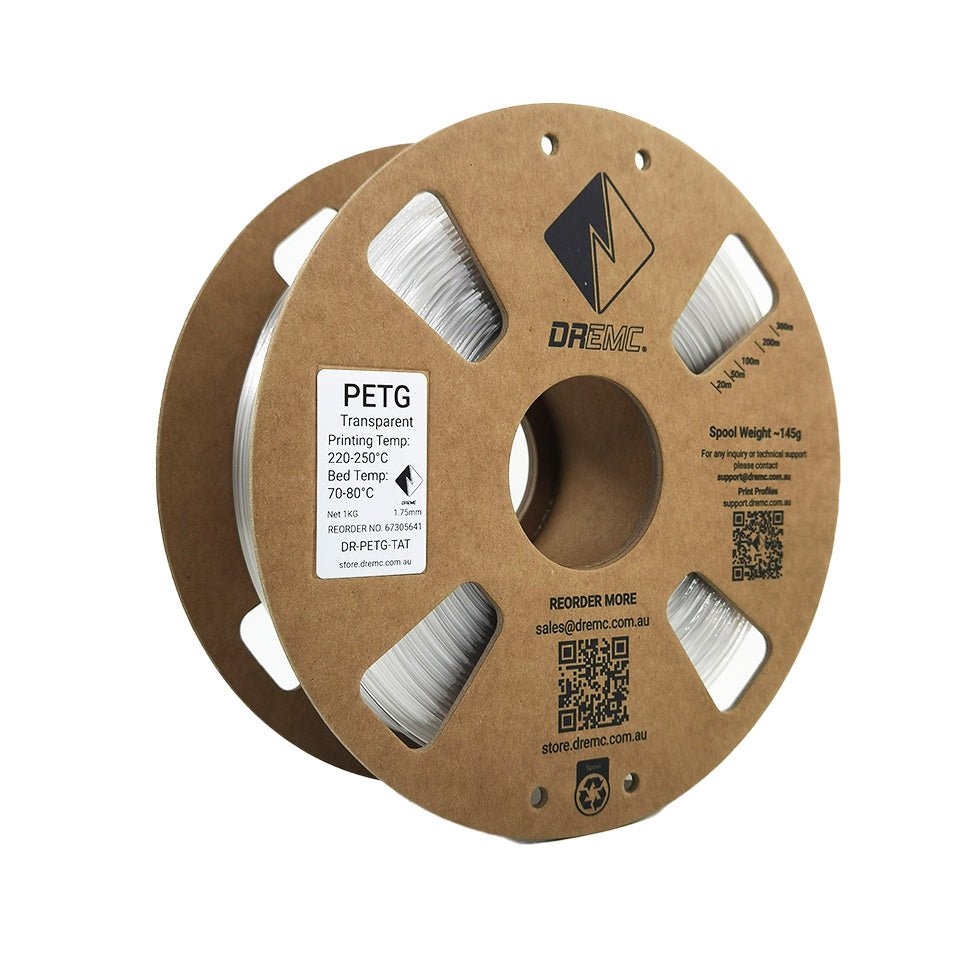 DREMC PETG Filament 1.75mm 1kg - Transparent - DR - PETG - TAT - DREMC STORE