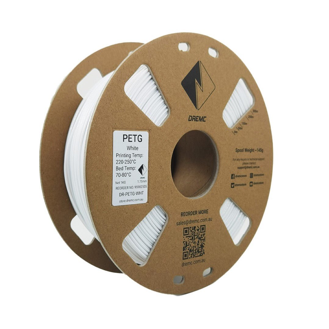 DREMC PETG Filament 1.75mm 1kg - White - DR - PETG - WHT - DREMC STORE