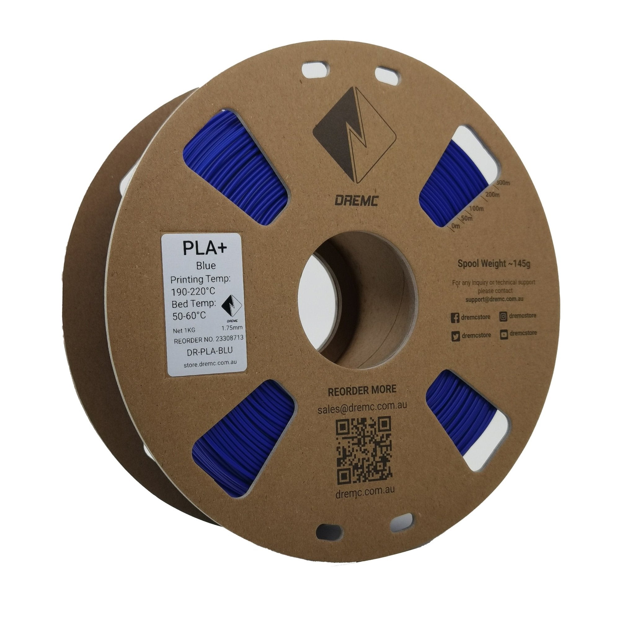 DREMC PLA+ Filament 1.75mm 1kg - Blue - DR - PLA - BLU - DREMC STORE
