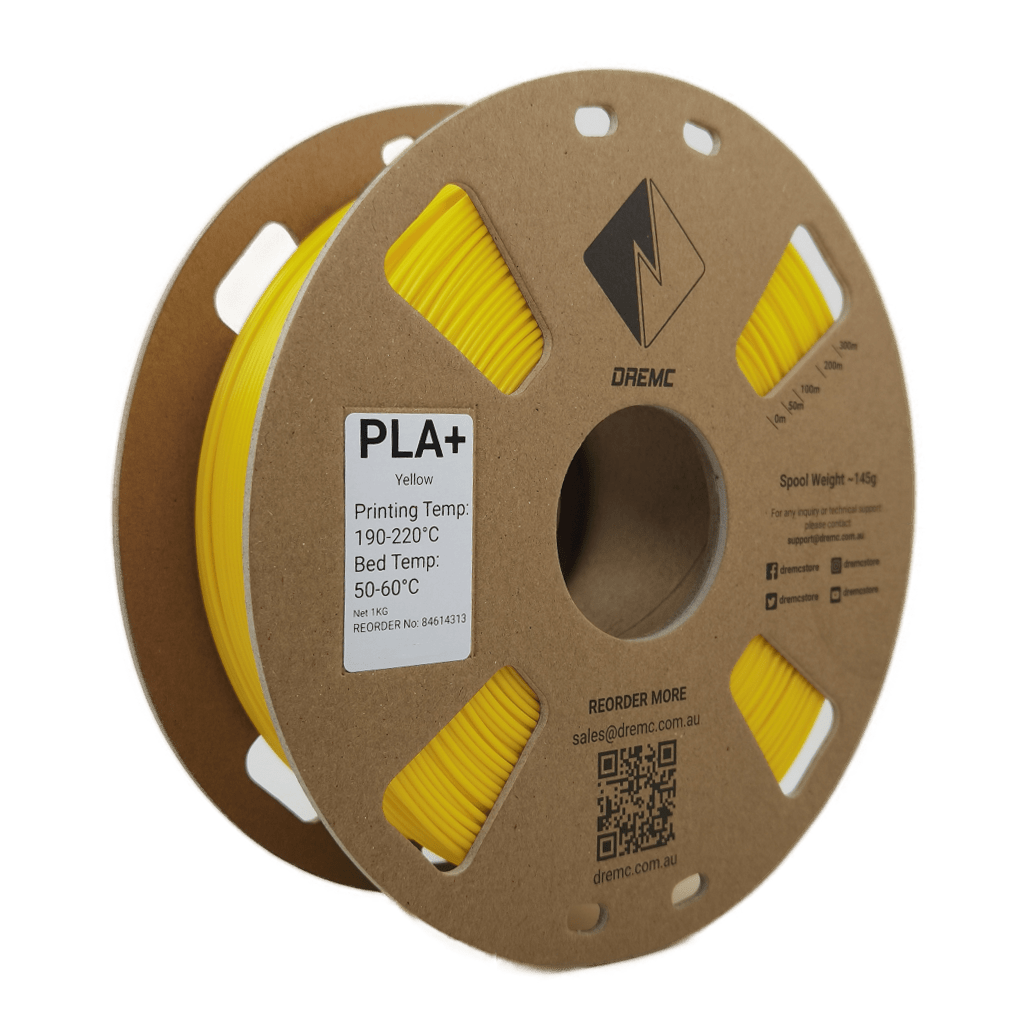 DREMC PLA+ Filament 1.75mm 1kg - Yellow - DR - PLA - YOW - DREMC STORE