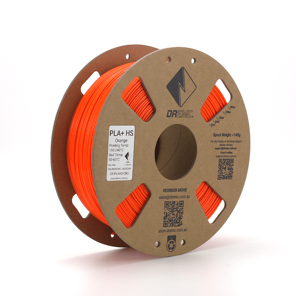Cardboard spools of DREMC PLA+ HS Orange Filament