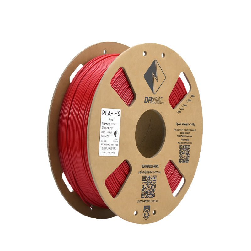Cardboard spools of DREMC PLA+ HS Red Filament