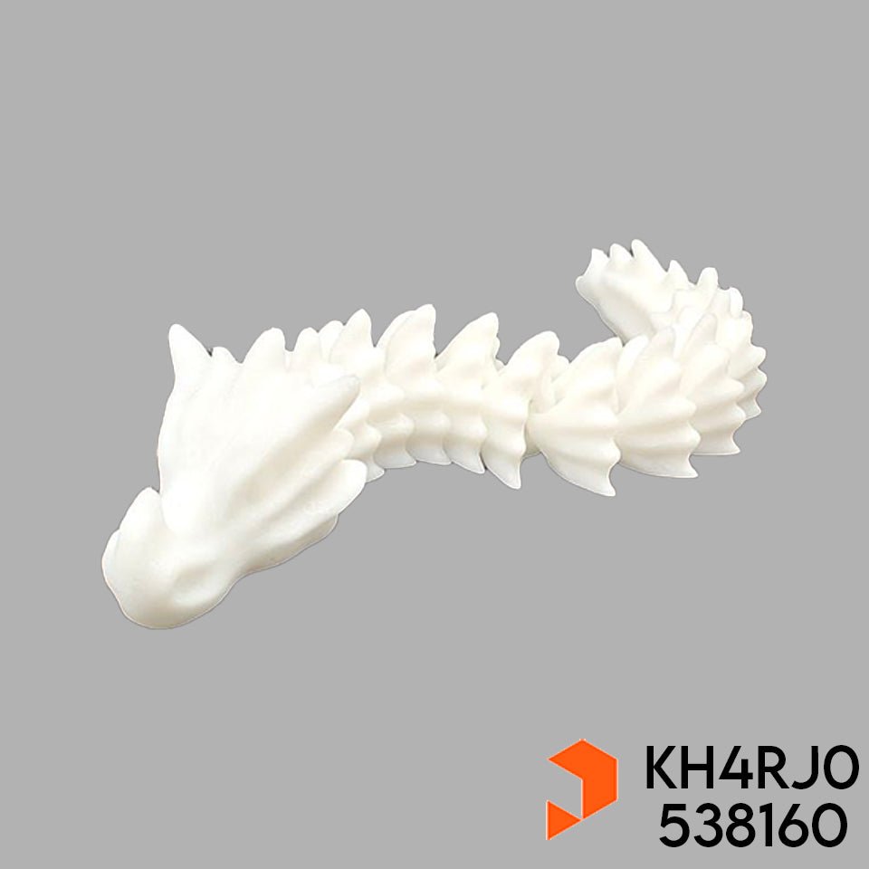 Flex Dragon test print of DREMC PLA+ HS White Filament
