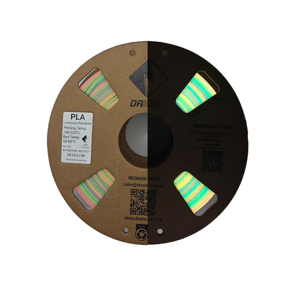 DREMC PLA Luminous Rainbow Filament 1.75mm 1kg - DR - PLA - LRB - DREMC STORE