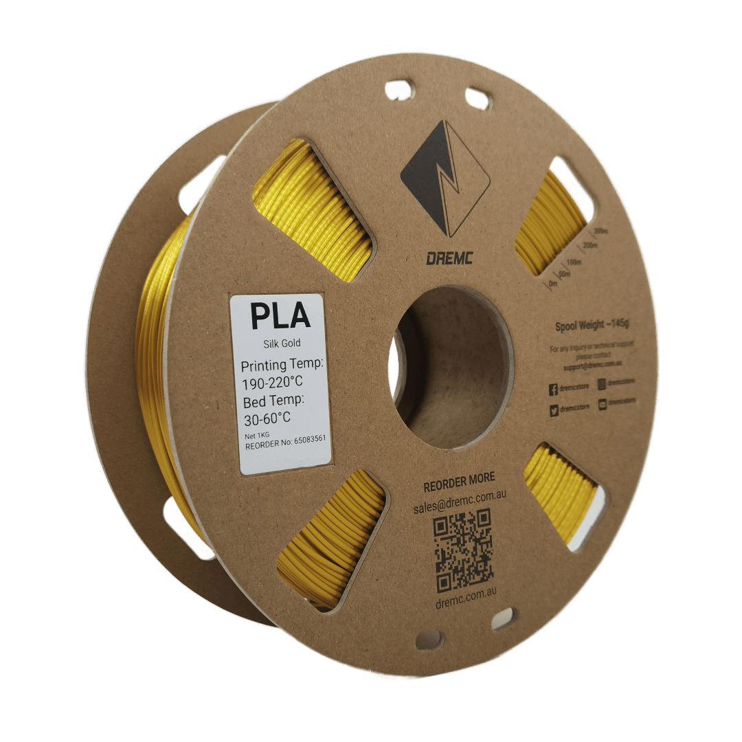DREMC Silk PLA Filament 1.75mm 1kg - Gold - DR - PLA - S - GLD - DREMC STORE