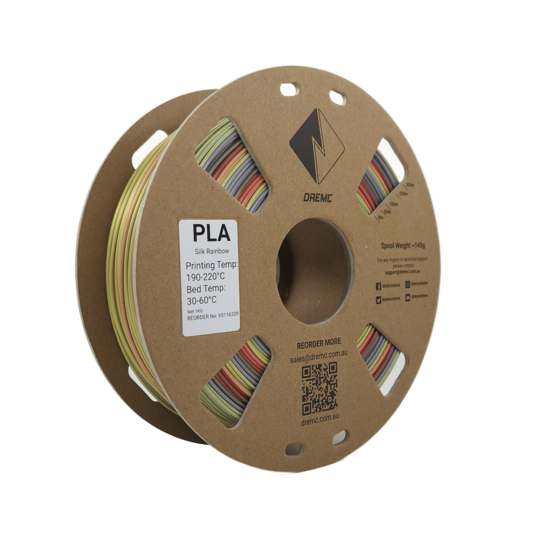 DREMC Silk PLA Filament 1.75mm 1kg - Silk Rainbow - DR - PLA - S - RBW - DREMC STORE