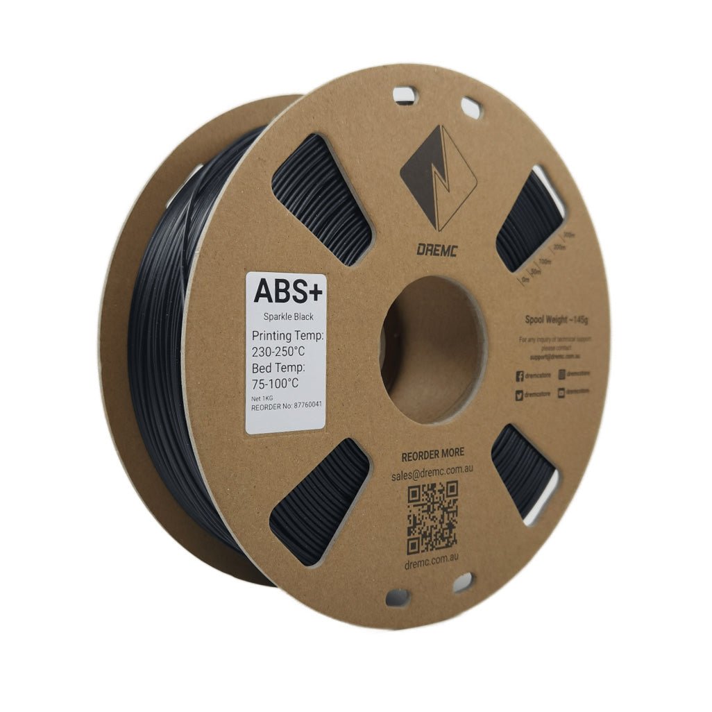 DREMC Sparkle ABS+ Filament 1.75mm 1kg - Sparkle Black - DRS - ABS - BLK - DREMC STORE
